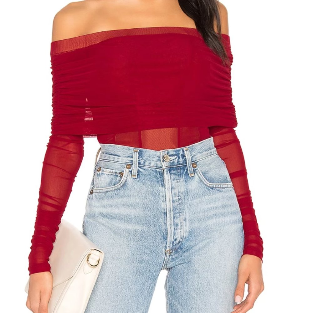 Majorelle Lia Top | Cranberry Red | XS